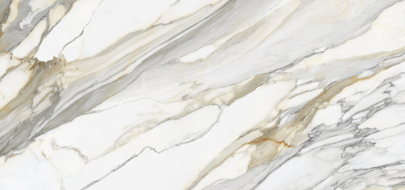 Dolcissima Macchia Vecchia Natural Marble Look Porcelain Slab 60x126 12mm Bookmatch B close up, view 2