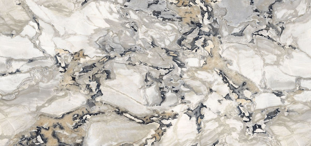 Dolcissima Marine Opulence Silky Marble Look Porcelain Slab 60x126 12mm Bookmatch A close up
