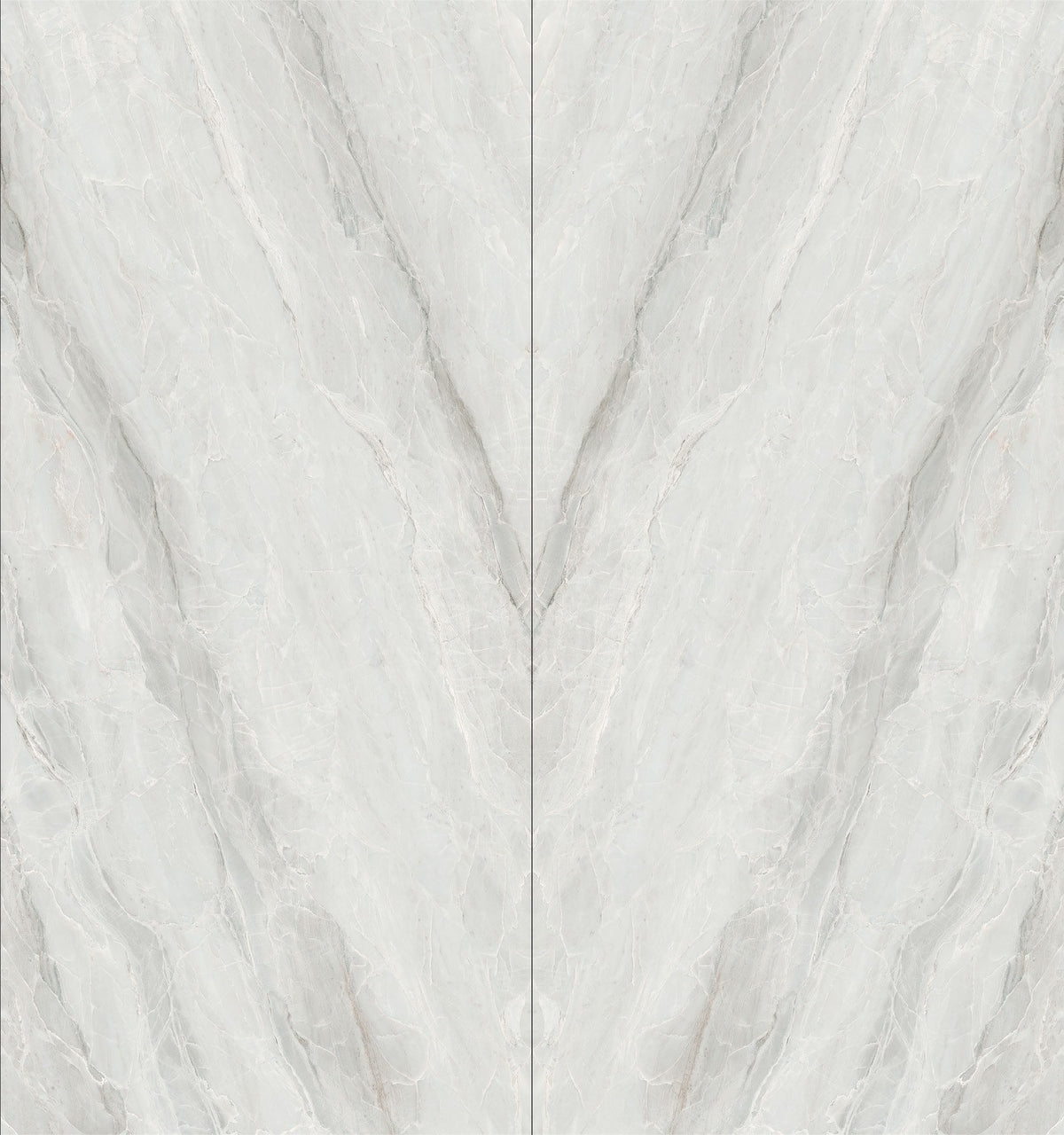 Dolcissima Pietra Bianca Natural Marble Look Porcelain Slab 60x126 12mm Bookmatch B, several pieces laid together