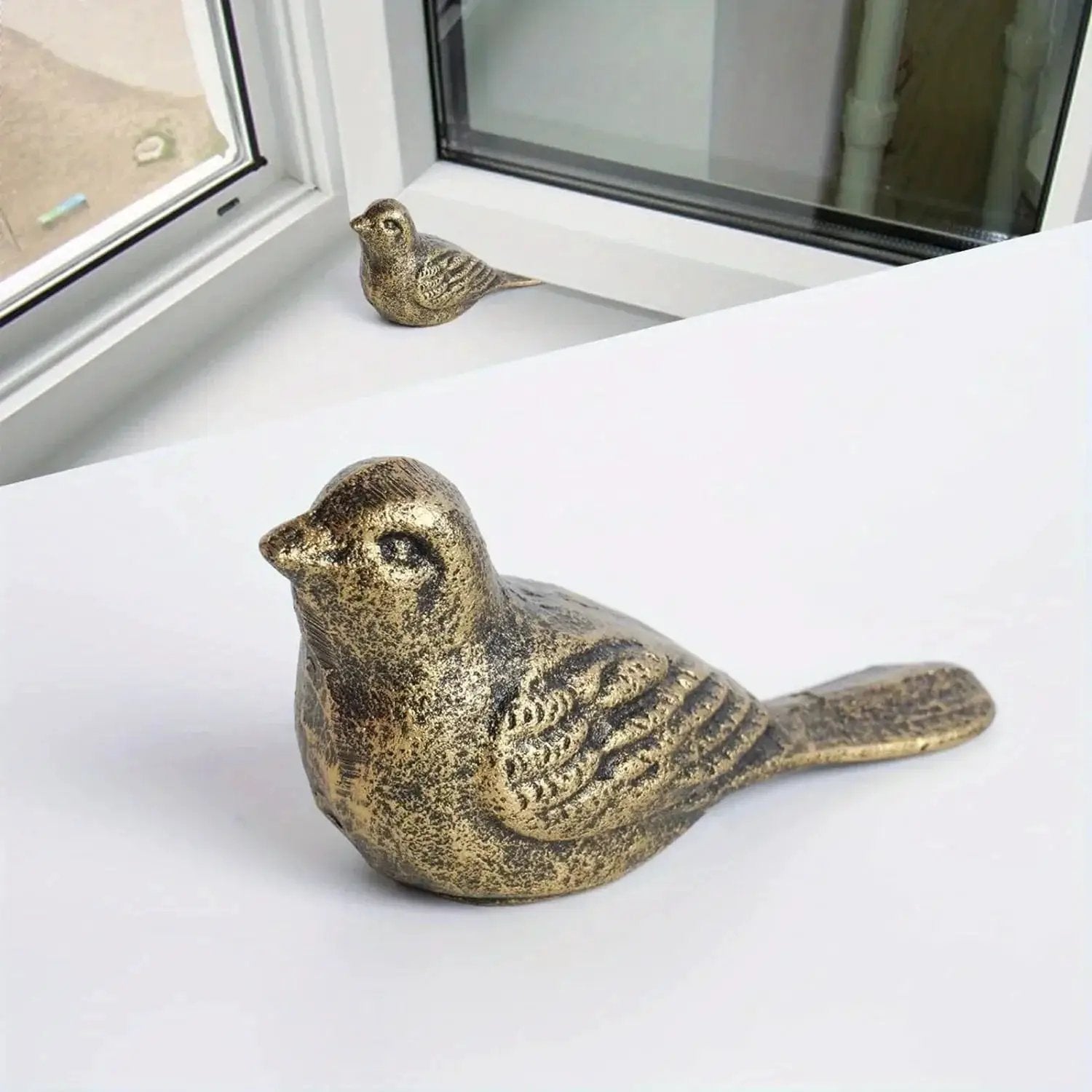 Cast Iron Bird Door Stopper Decorative Floor Wedge by House Of Avana