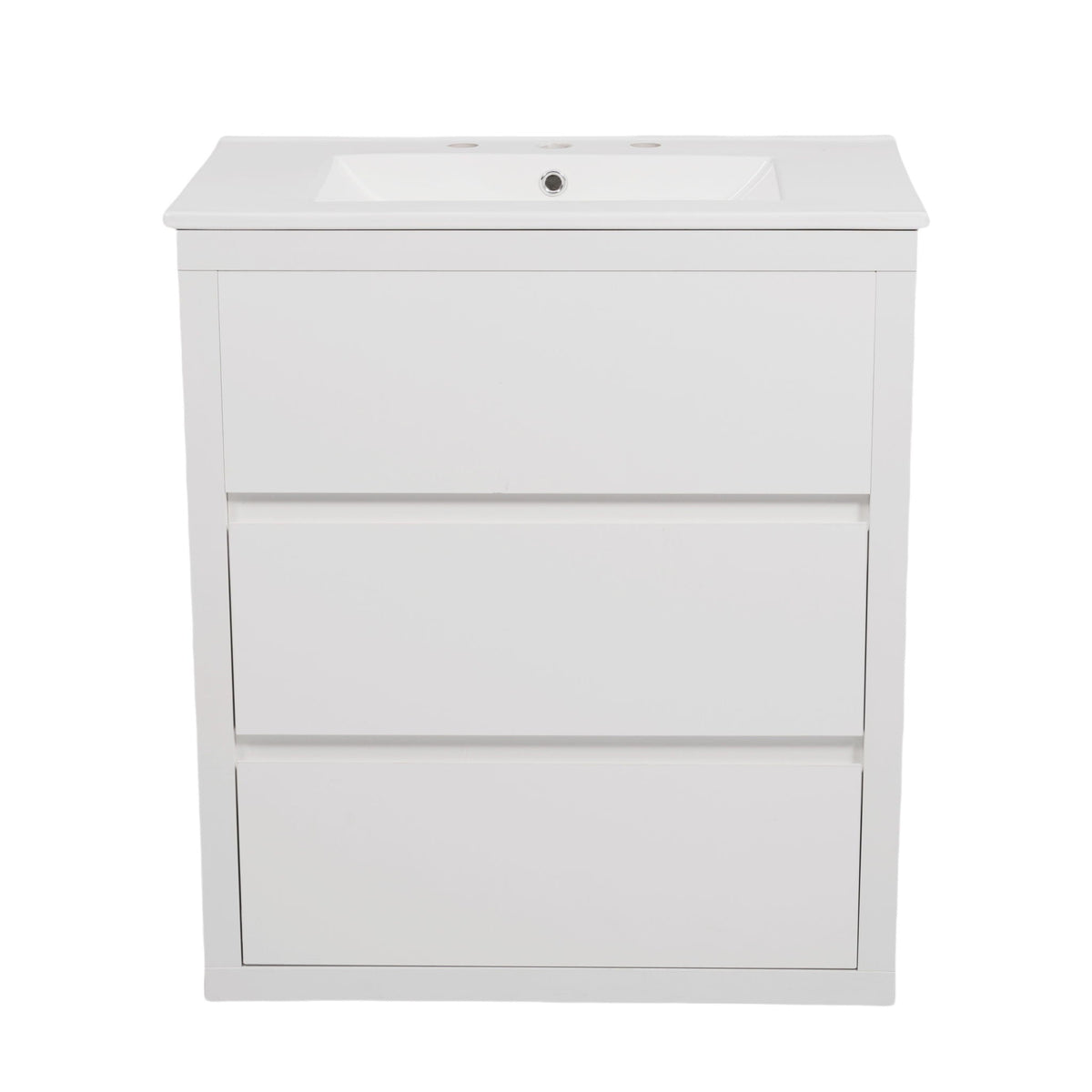 Double Sinks Bathroom Vanity Set with 2 Ceramic Basins, photo 3 of 12
