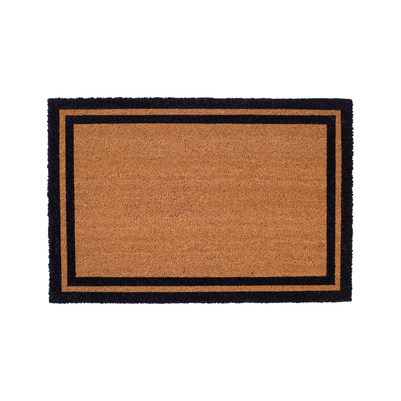 Double Black Border Coir Doormat by Fab Habitat