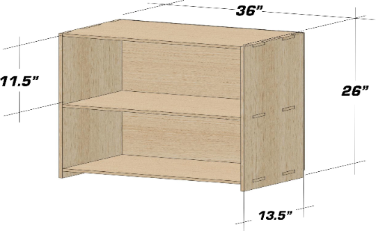 JAMES- Toy Shelf by Bush Acres