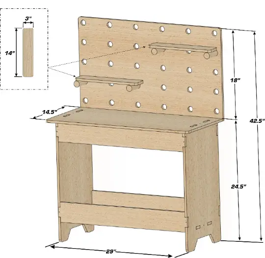 CHAZ- Tool Bench by Bush Acres