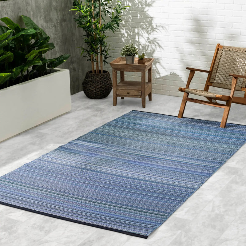 Cancun - Indigo Outdoor Rug for Patio by Fab Habitat