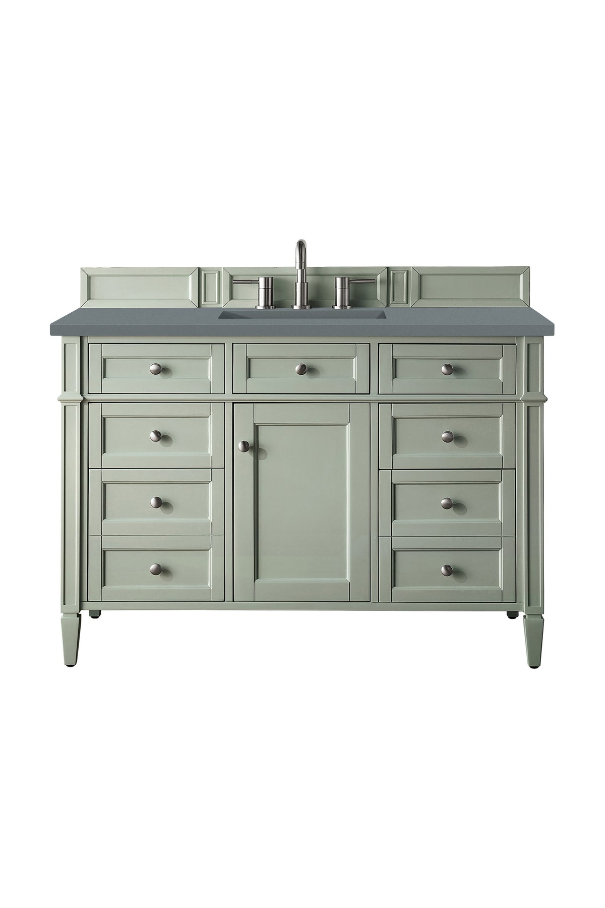 James Martin Brittany 48" Single Bathroom Vanity, Sage Green with Cala Blue countertop