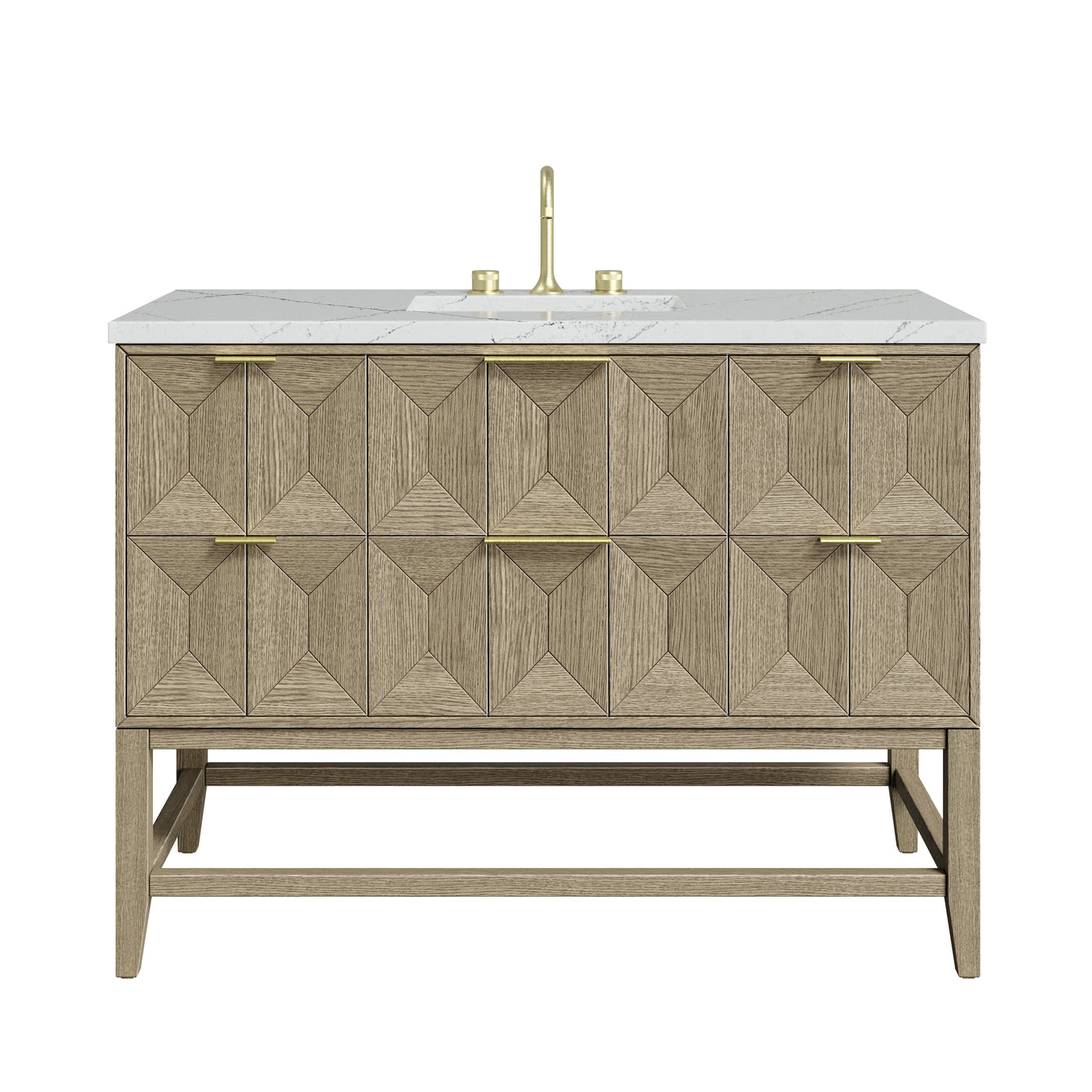 James Martin Emmeline 48" Single Bathroom Vanity, Pebble Oak by James Martin