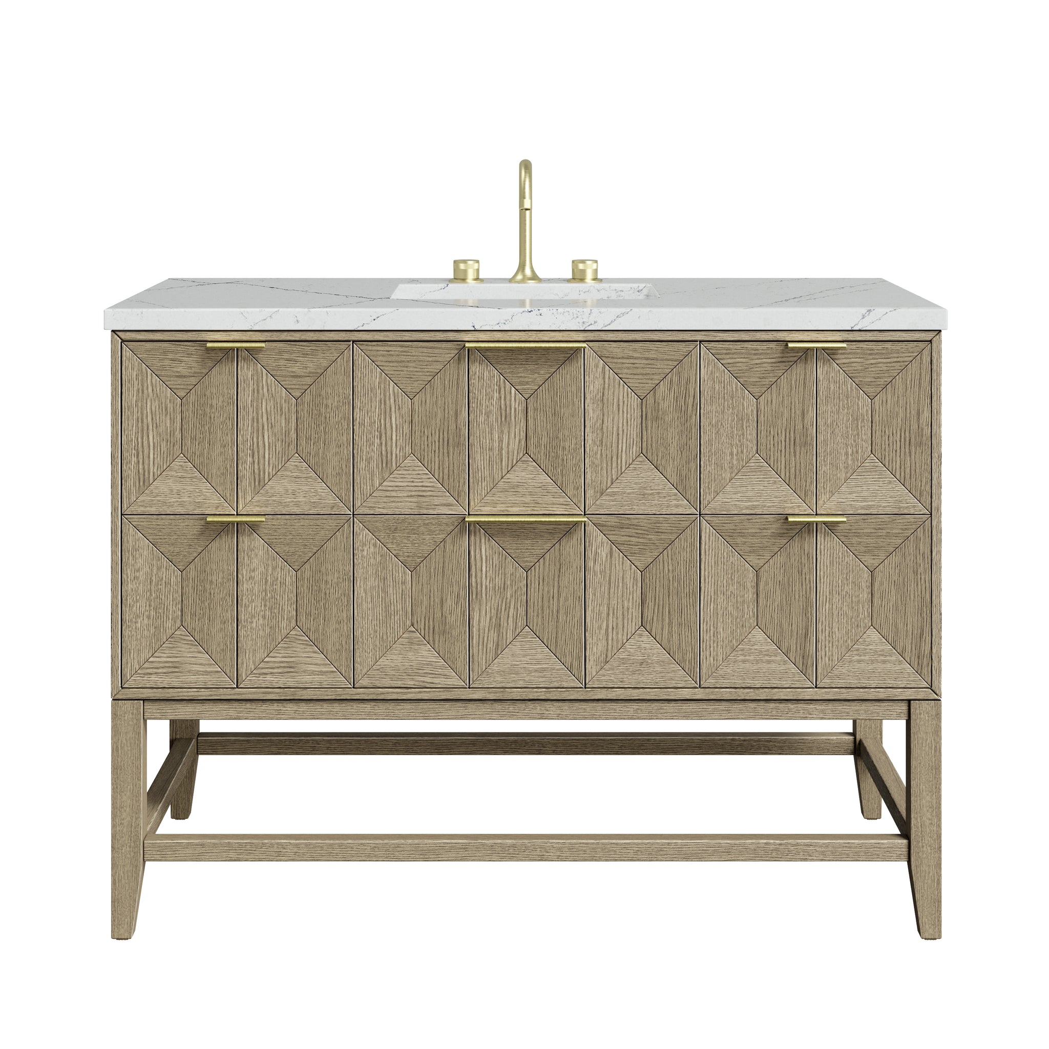 James Martin Emmeline 48" Single Bathroom Vanity, Pebble Oak by James Martin