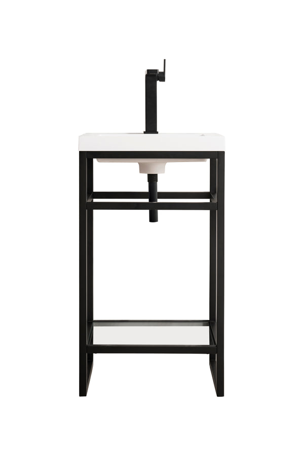 James Martin Boston 20" Single Console Vanity, Matte Black