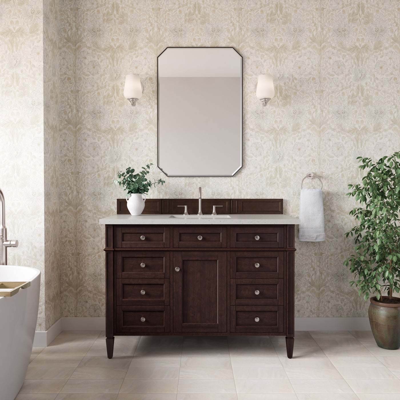 James Martin Brittany 48" Single Bathroom Vanity, Burnished Mahogany, view 26