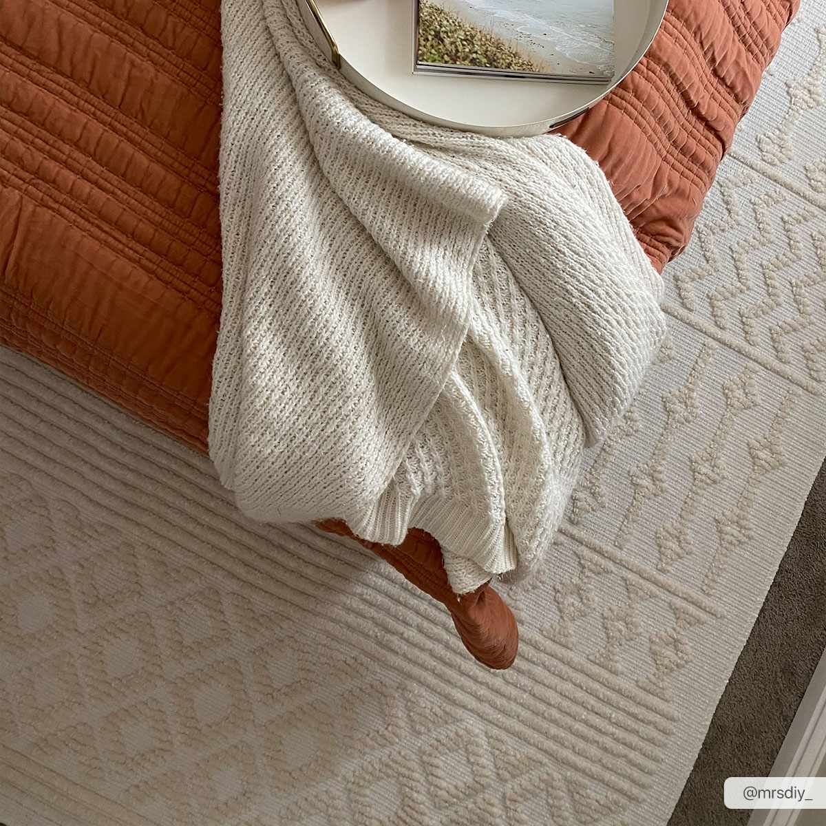 Drago White Washable Area Rug by Boutique Rugs