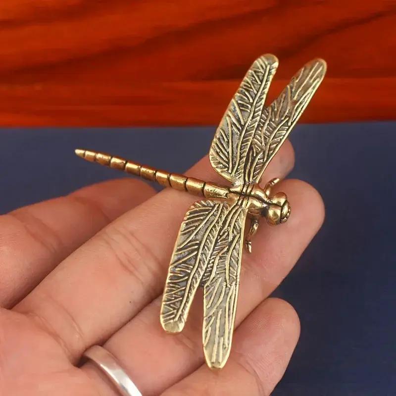 Dragonfly Statue - Decorative Brass Tabletop by House Of Avana