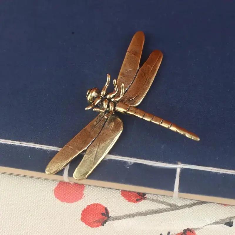 Dragonfly Statue - Decorative Brass Tabletop by House Of Avana