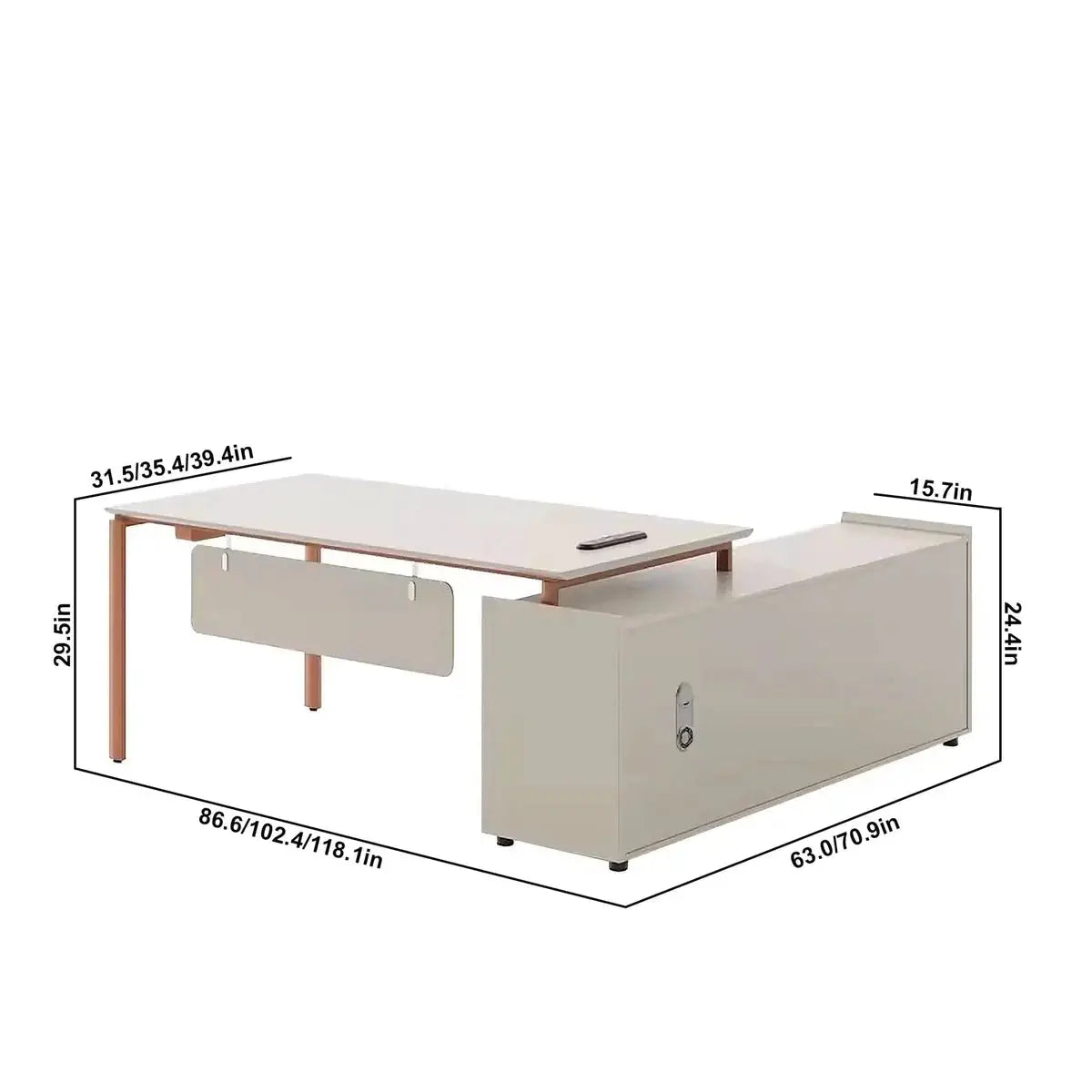 Selby · White L-Shaped Desk by Arc Grove