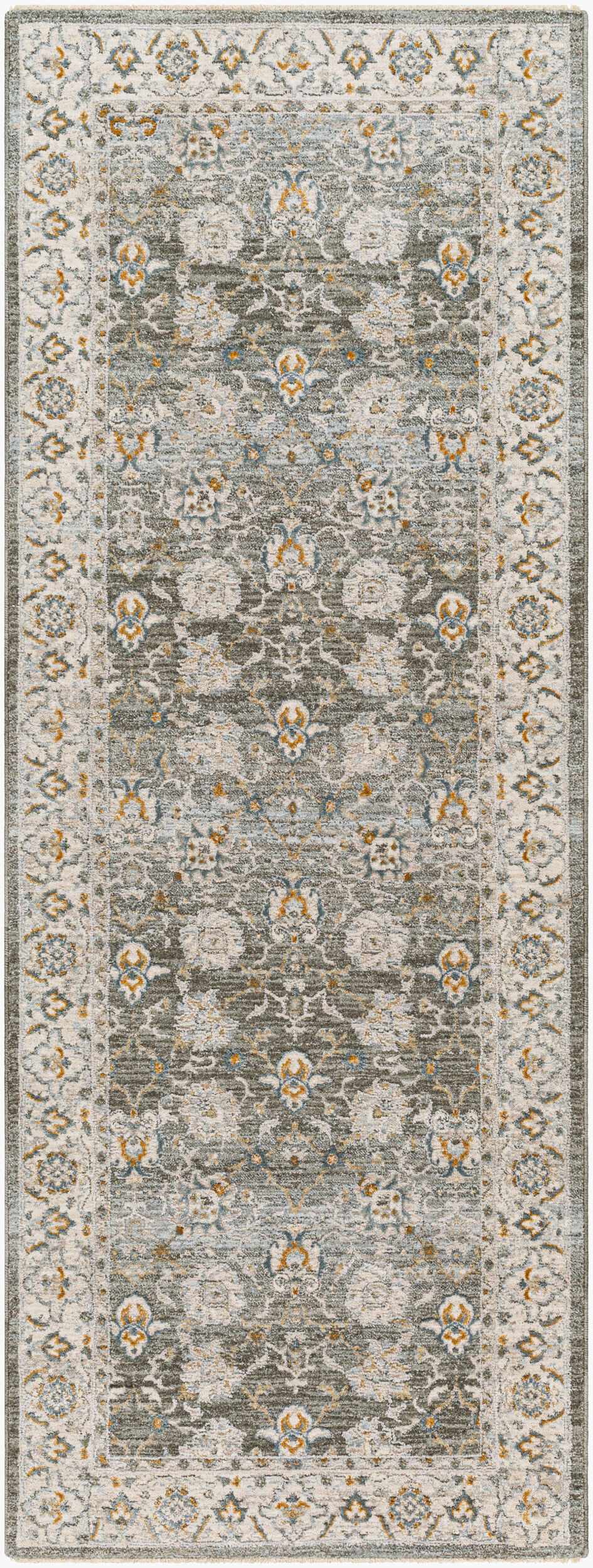 Amaru Green Textured Rug with Fringes by Boutique Rugs