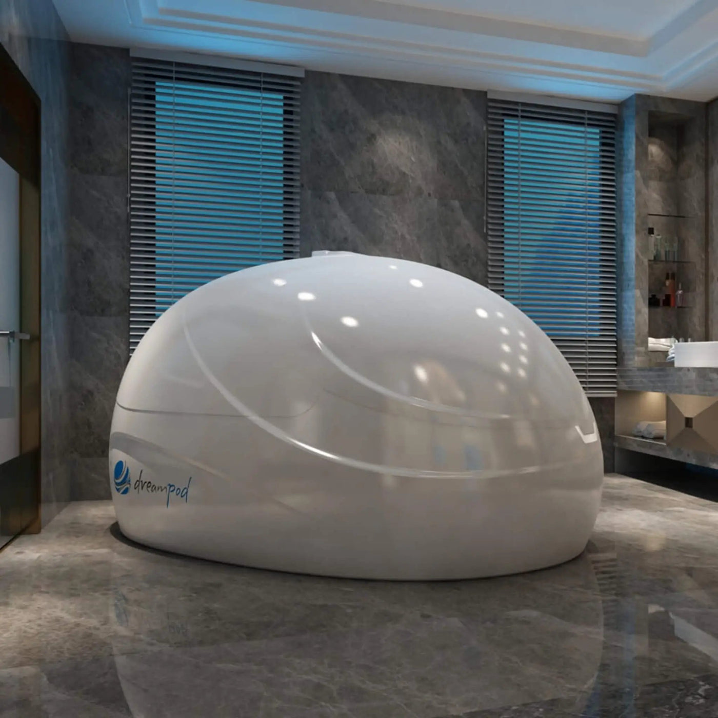 Dreampod Sport Commercial Home Flotation Sensory Isolation Tank Pod Spa [DPFP205WPE] (SAK25948) by SAKSBY WHOLESALE