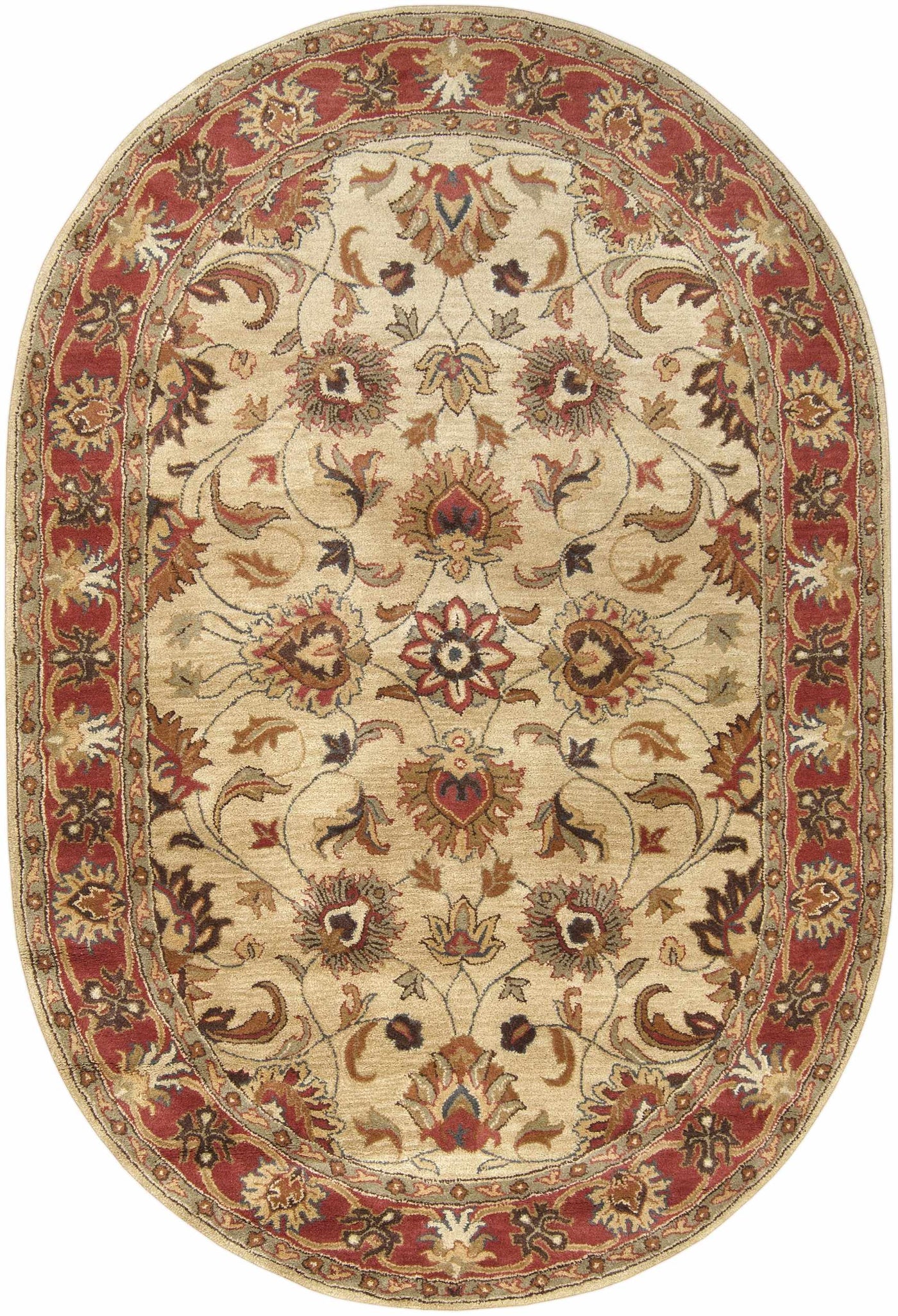 Cherryfield Hand Tufted Brown & Rust 1001 Wool Rug by Boutique Rugs