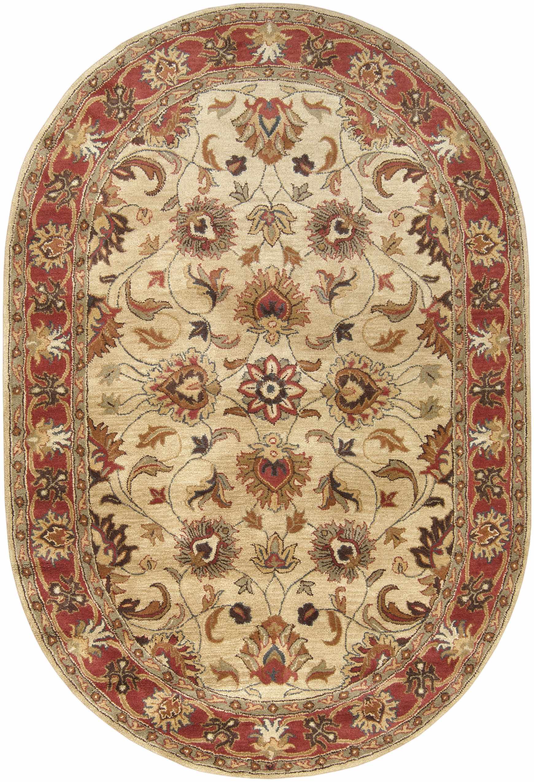 Cherryfield Hand Tufted Brown & Rust 1001 Wool Rug by Boutique Rugs