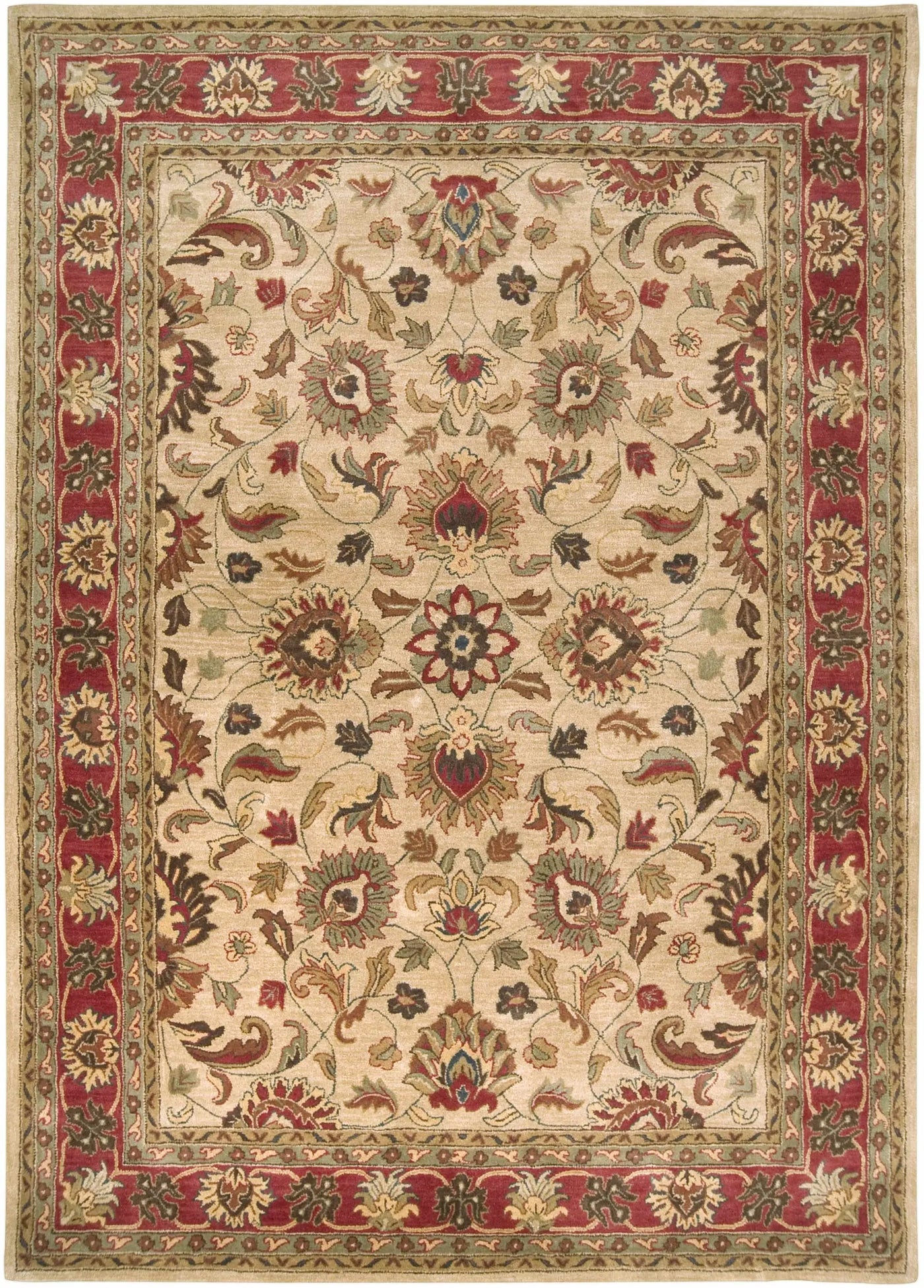 Cherryfield Hand Tufted Brown & Rust 1001 Wool Rug by Boutique Rugs