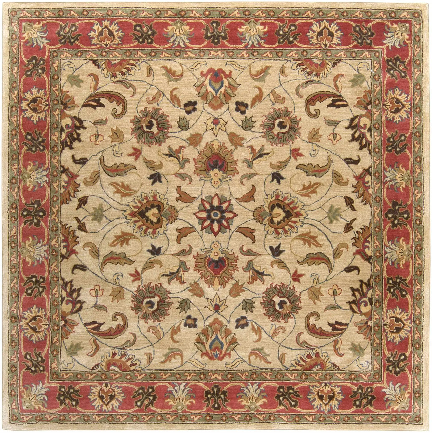 Cherryfield Hand Tufted Brown & Rust 1001 Wool Rug by Boutique Rugs