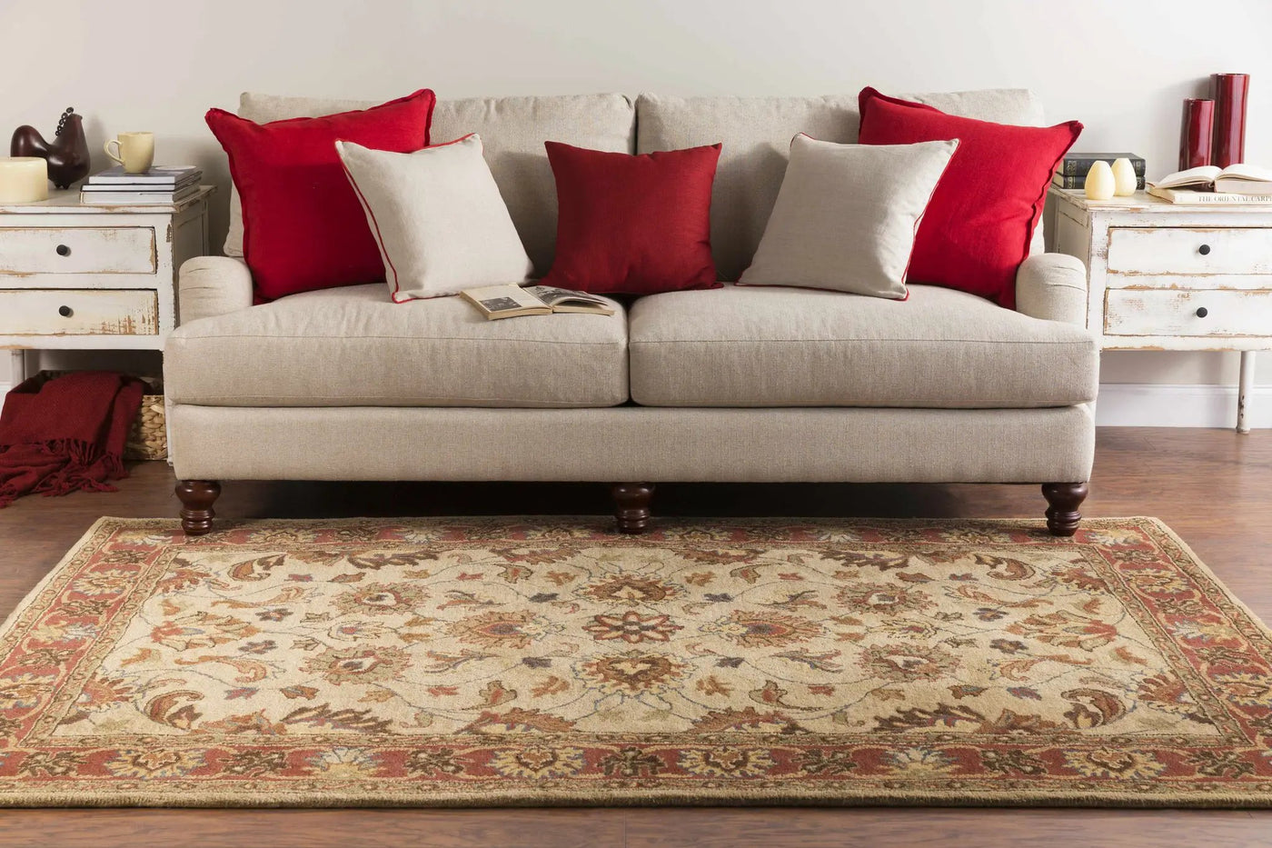 Cherryfield Hand Tufted Brown & Rust 1001 Wool Rug by Boutique Rugs