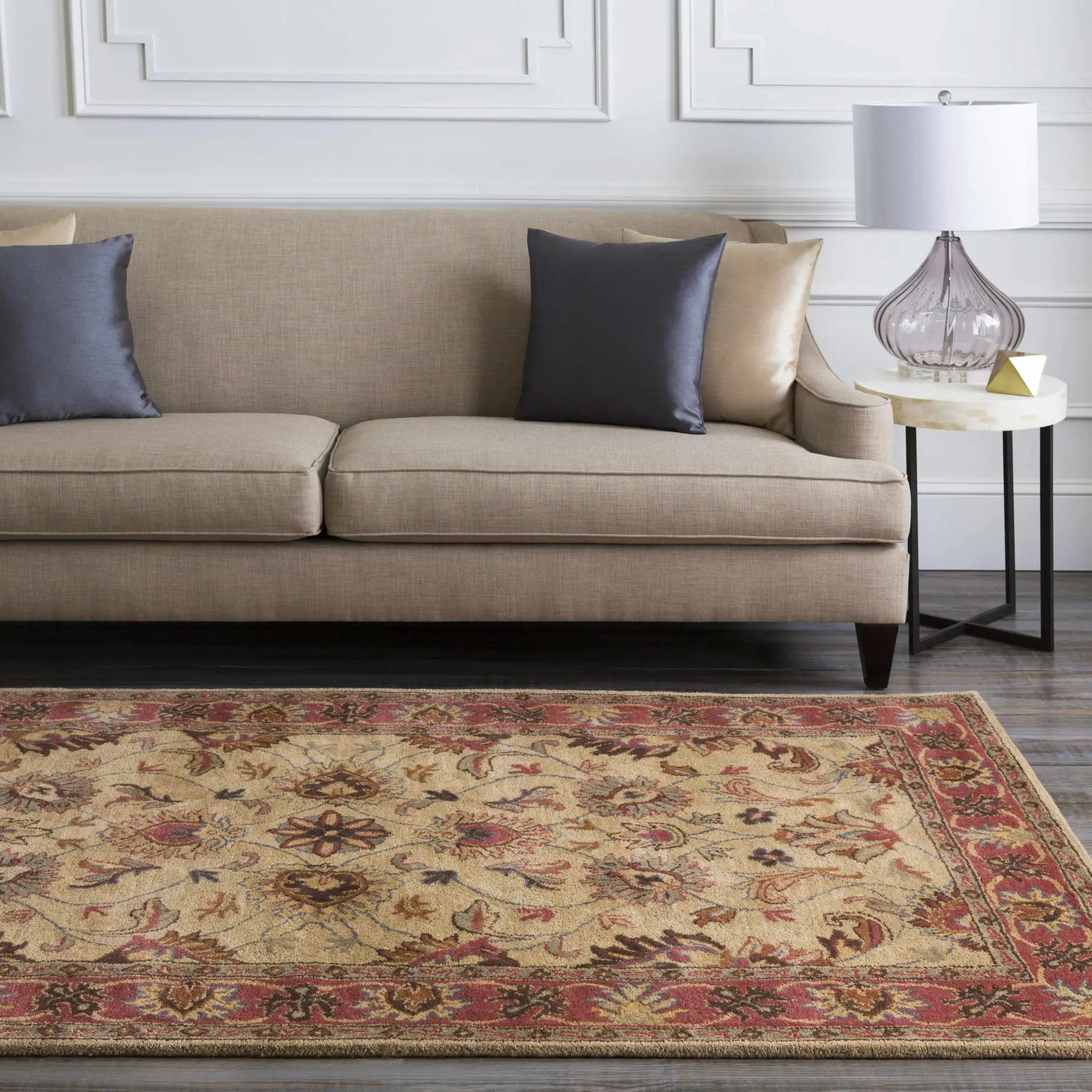 Cherryfield Hand Tufted Brown & Rust 1001 Wool Rug by Boutique Rugs