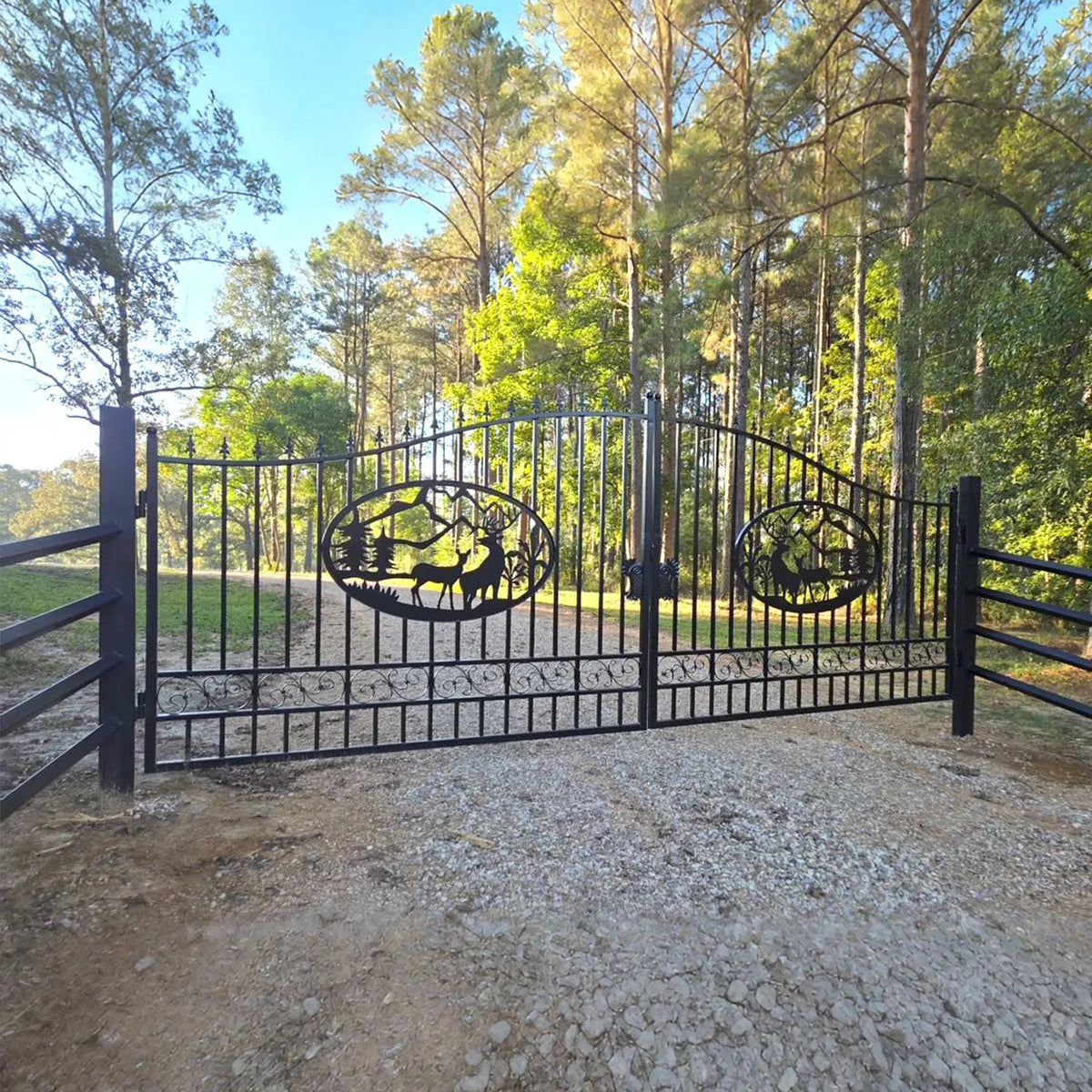20x8 ft Steel Dual Swing Driveway Gate, photo 25 of 56