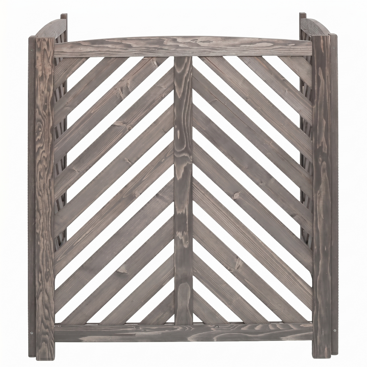 Air Conditioner Fence Screen, 3-Panel Cedar Privacy Enclosure, 38 Inches High, Gray, photo 8 of 10