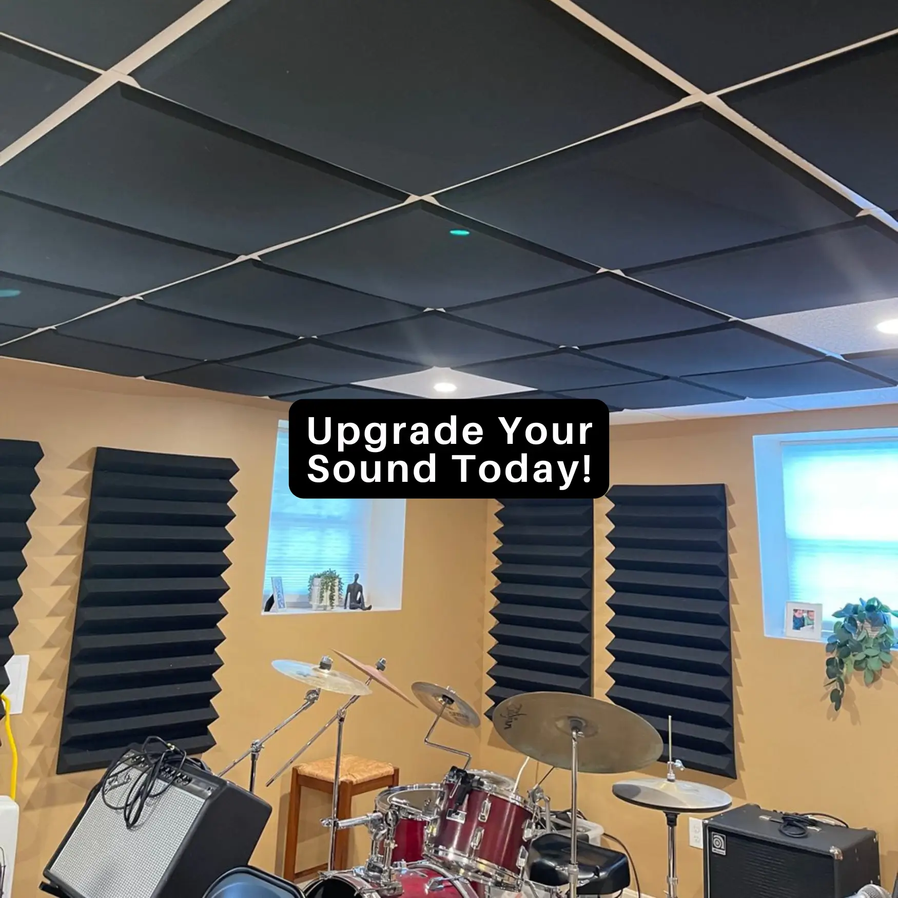 Acoustic Foam Drop Ceiling Tiles by SoundAssured
