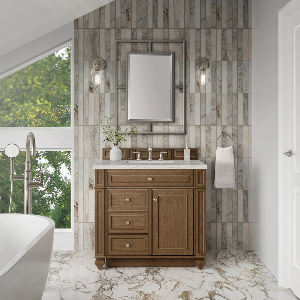 James Martin Bristol 36" Single Bathroom Vanity, Saddle Brown, view 32