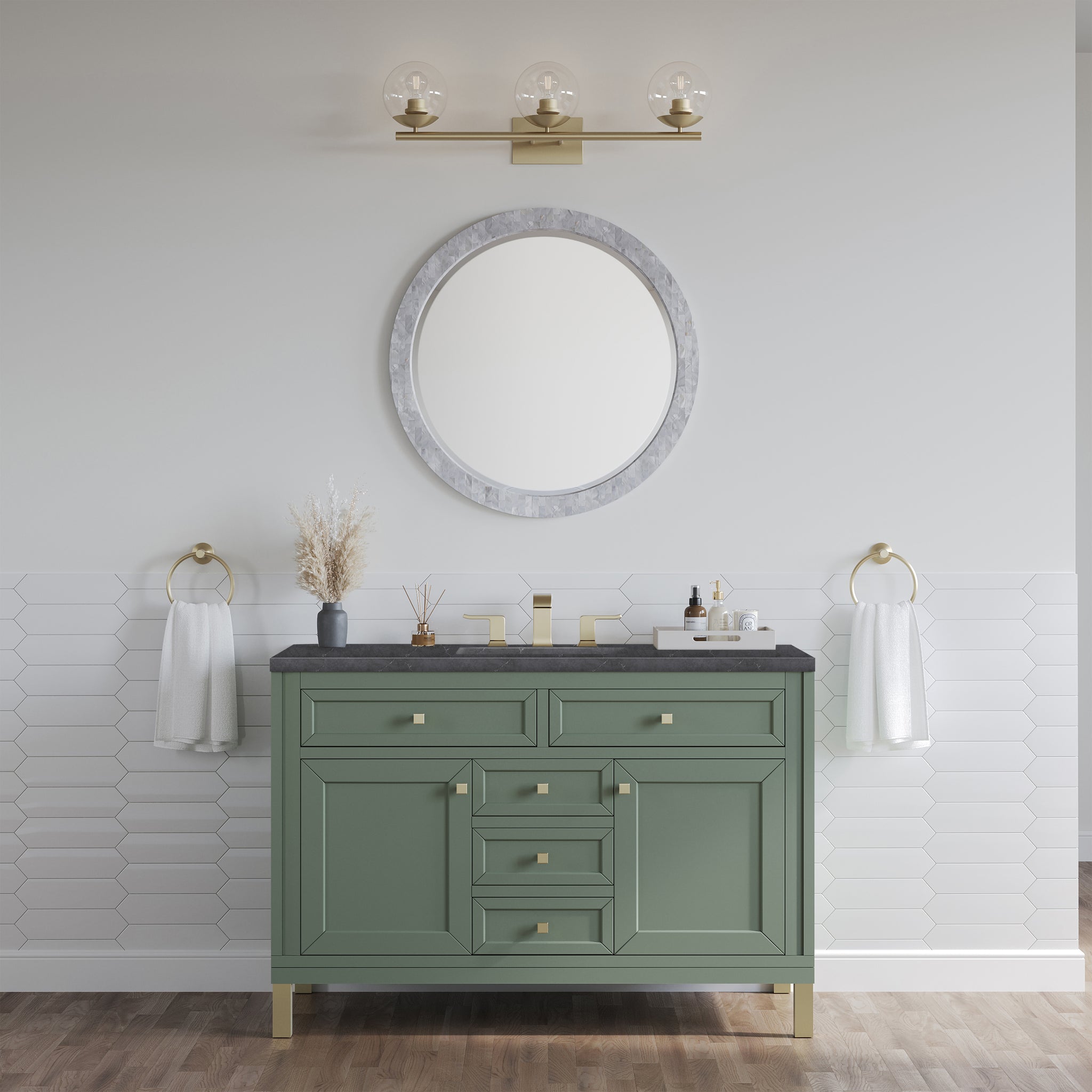 James Martin Chicago 48" Single Bathroom Vanity, Smokey Celadon by James Martin