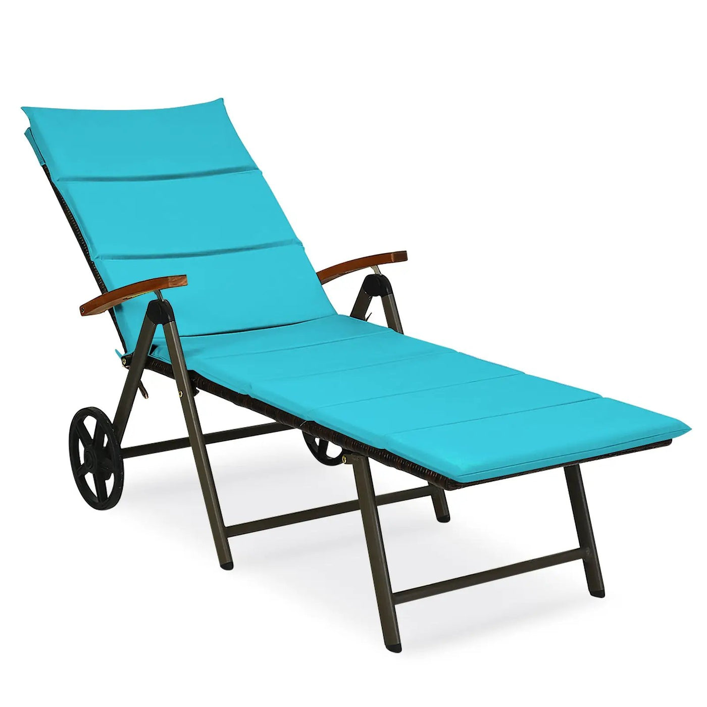 Outdoor Chaise Lounge Chair Rattan Lounger Recliner Chair by DirectDeals