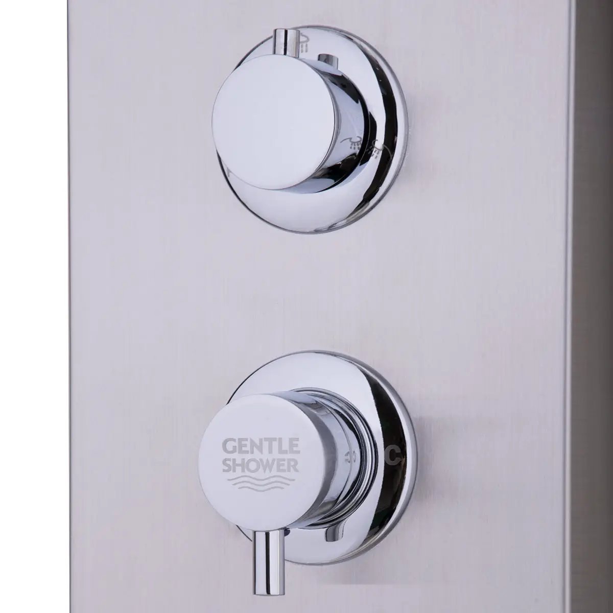 47 Inch Stainless Shower Panel with Massage Jets Hand Shower by DirectDeals
