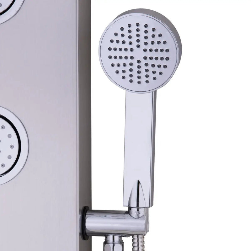 47 Inch Stainless Shower Panel with Massage Jets Hand Shower by DirectDeals