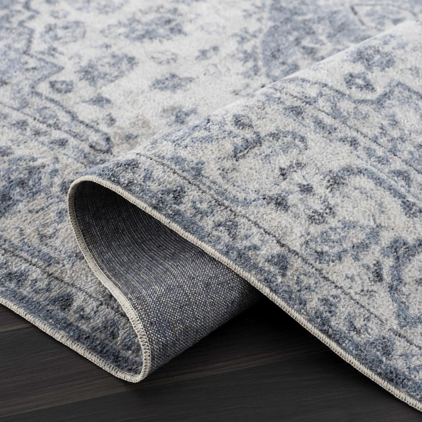 Blue Hiti Washable area rug - Clearance by Boutique Rugs