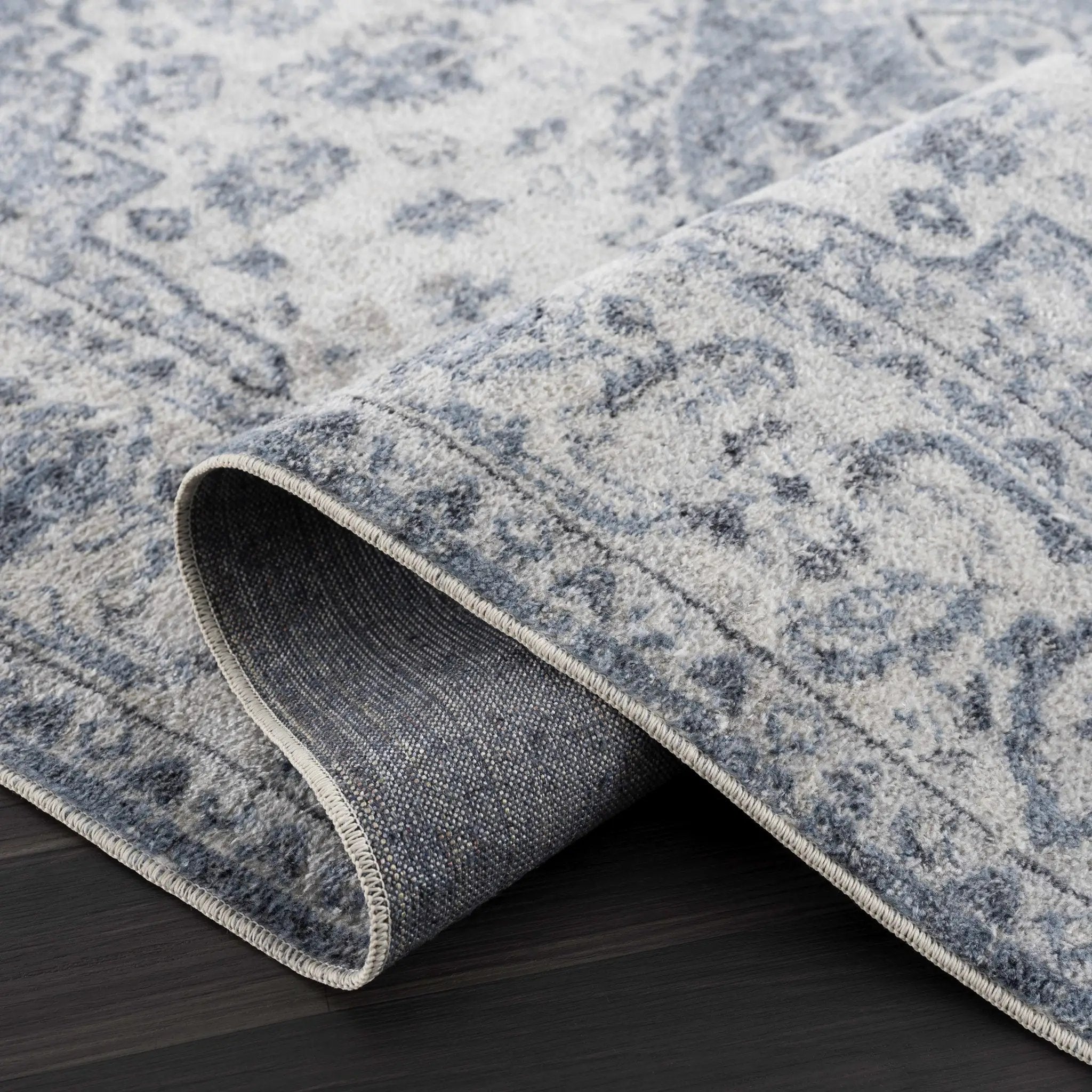 Blue Hiti Washable area rug - Clearance by Boutique Rugs