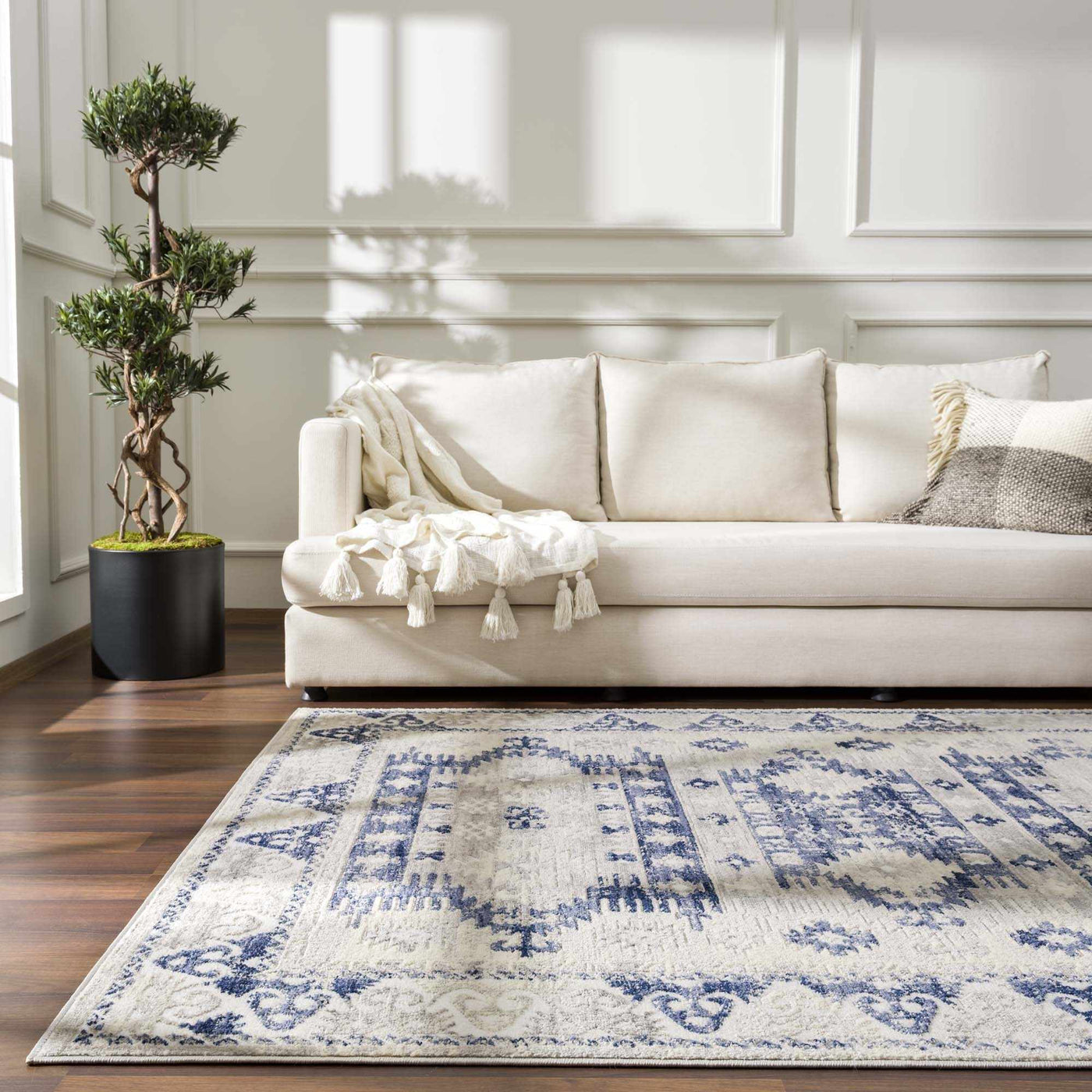 Bindi Navy Area Rug - Clearance by Boutique Rugs