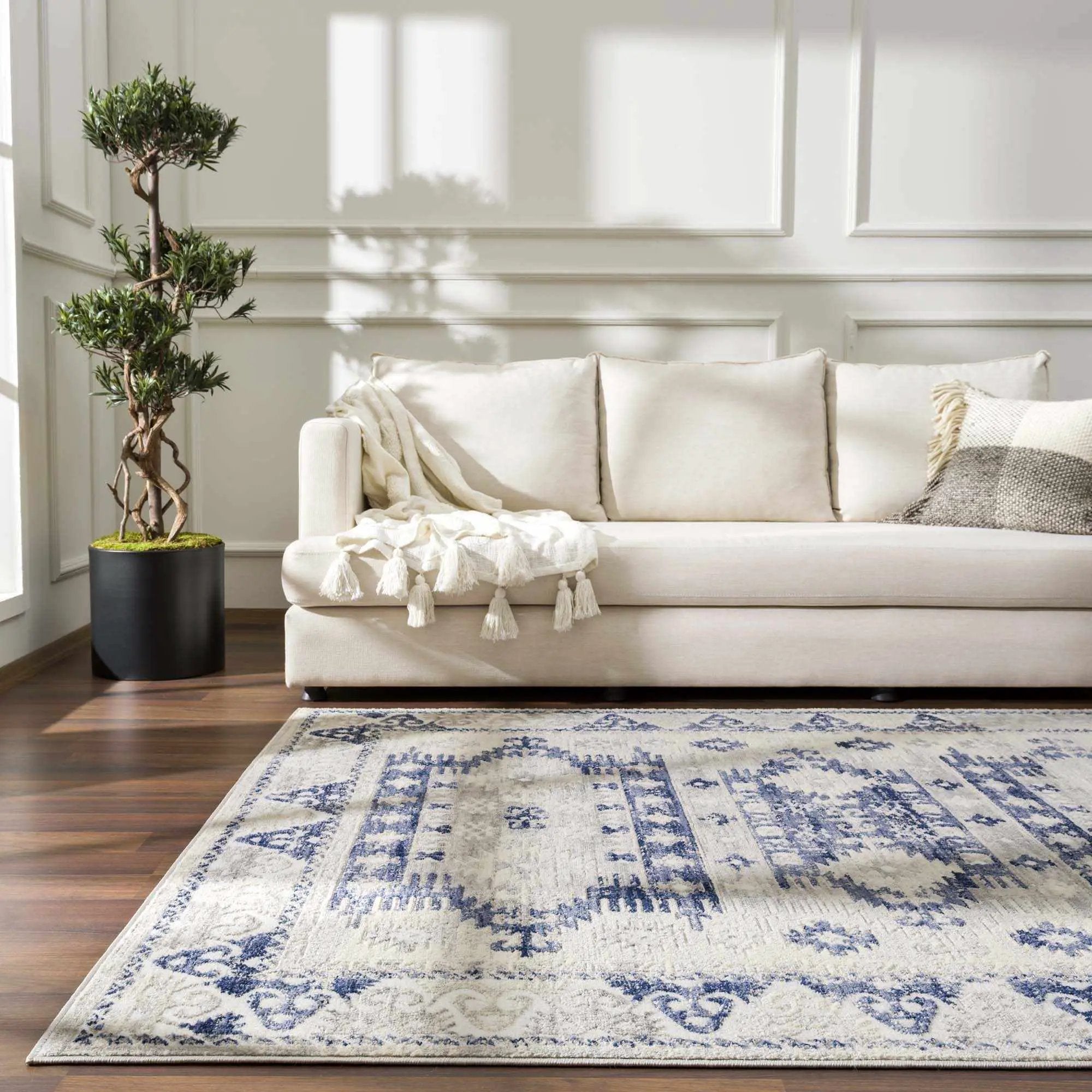 Bindi Navy Area Rug - Clearance by Boutique Rugs