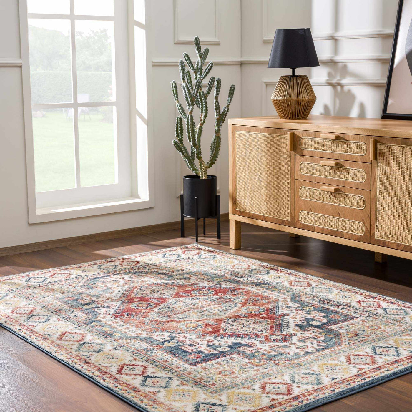 Brend Rust Medallion Area Rug - Clearance by Boutique Rugs