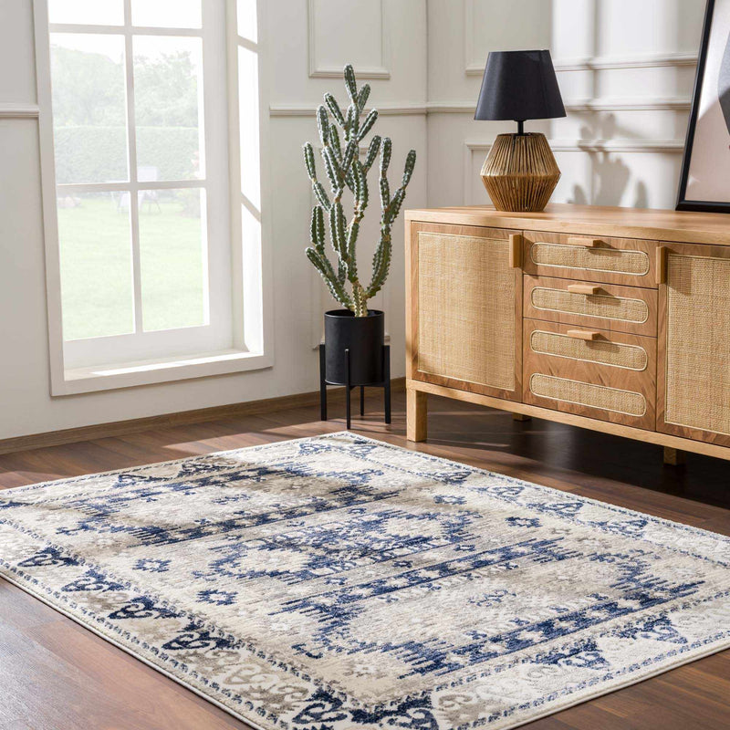 Bindi Navy Area Rug - Clearance by Boutique Rugs