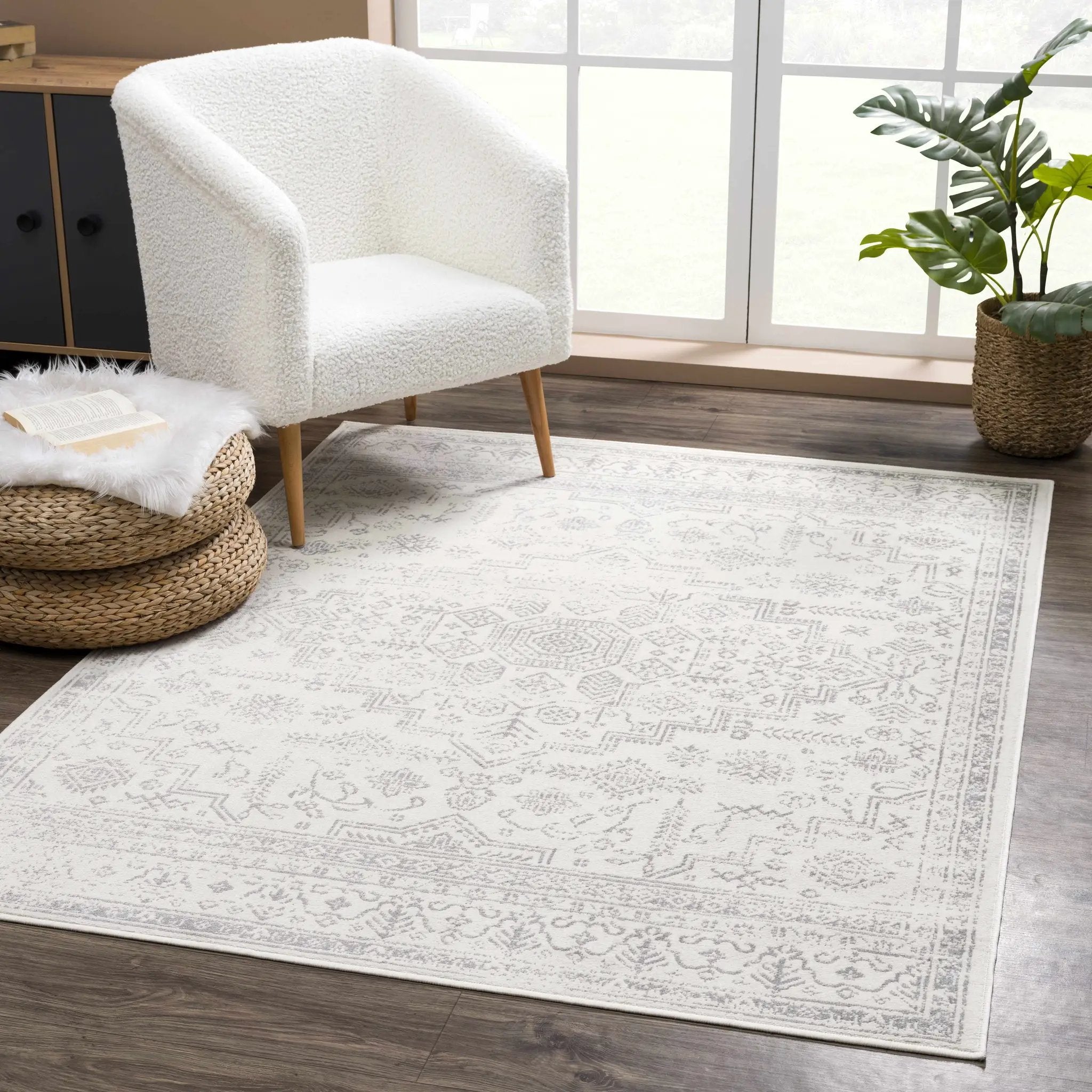Tigried Ivory & Gray 2323 Area Rug - Clearance by Boutique Rugs