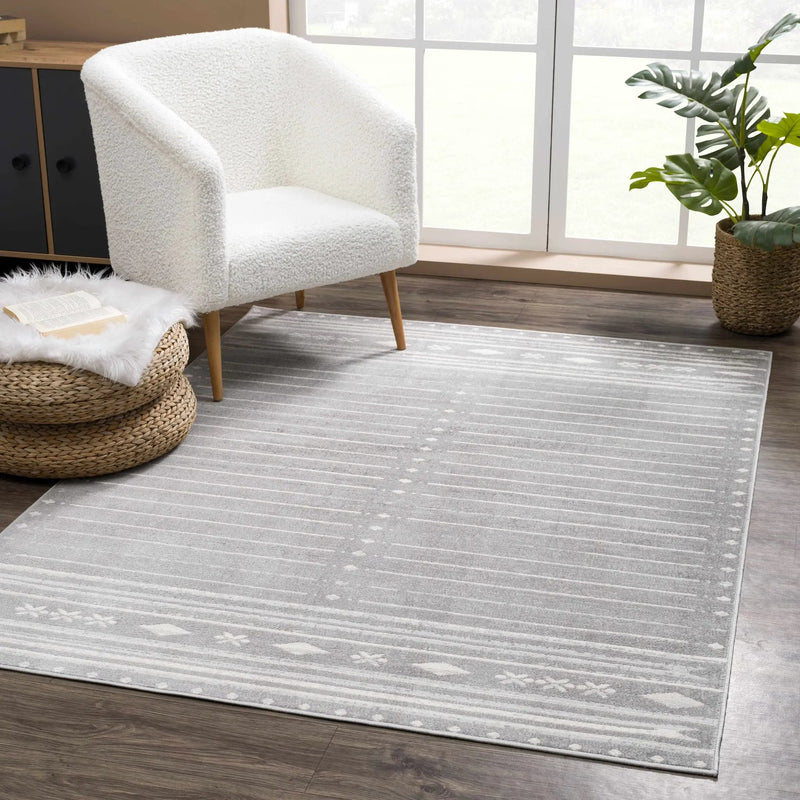 Tigri Aztec Ivory & Gray 2324 Area Rug - Clearance by Boutique Rugs