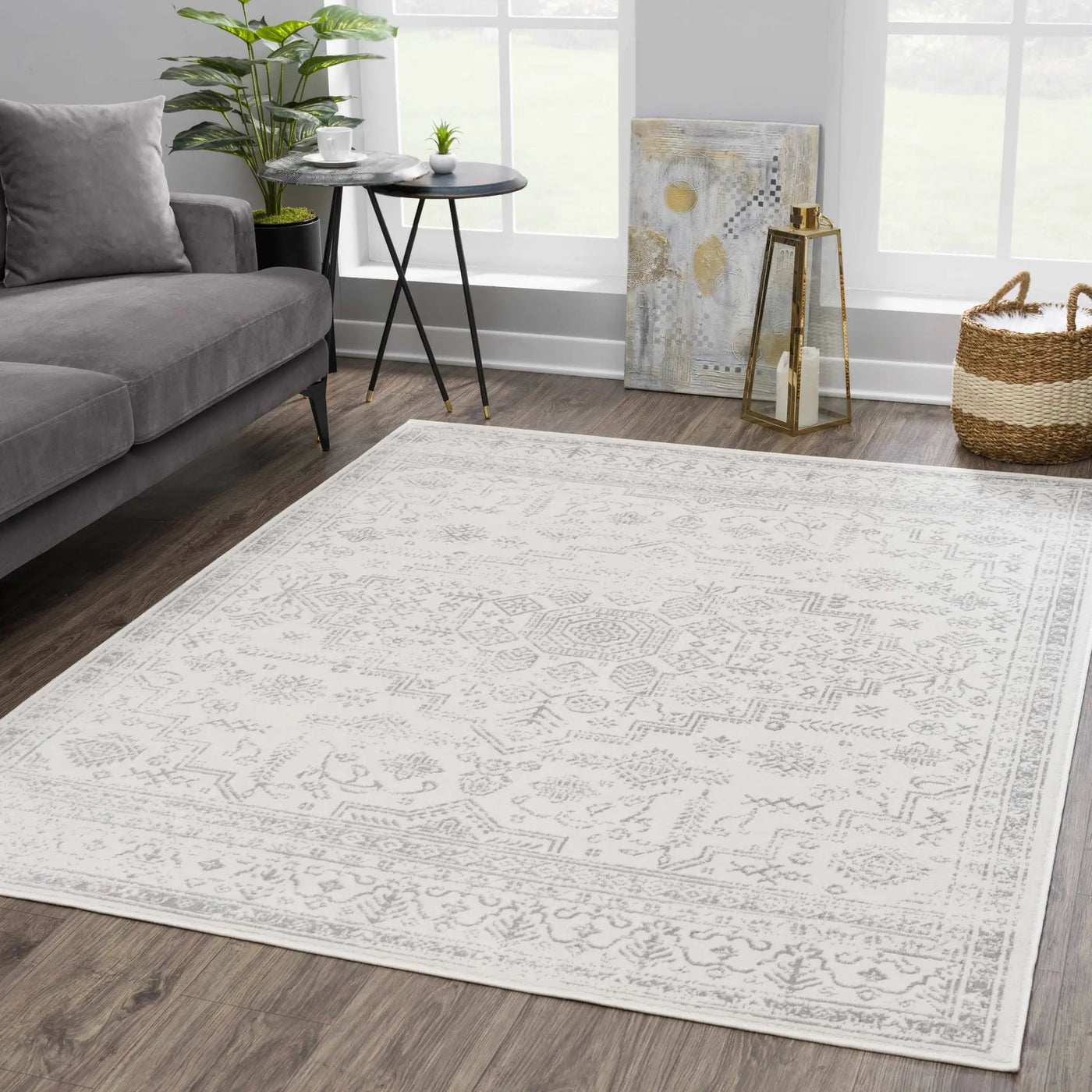 Tigried Ivory & Gray 2323 Area Rug - Clearance by Boutique Rugs
