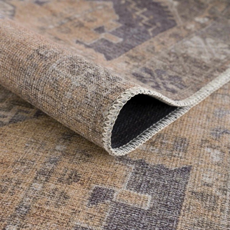 Carrabelle Peach Washable Area Rug - Clearance by Boutique Rugs