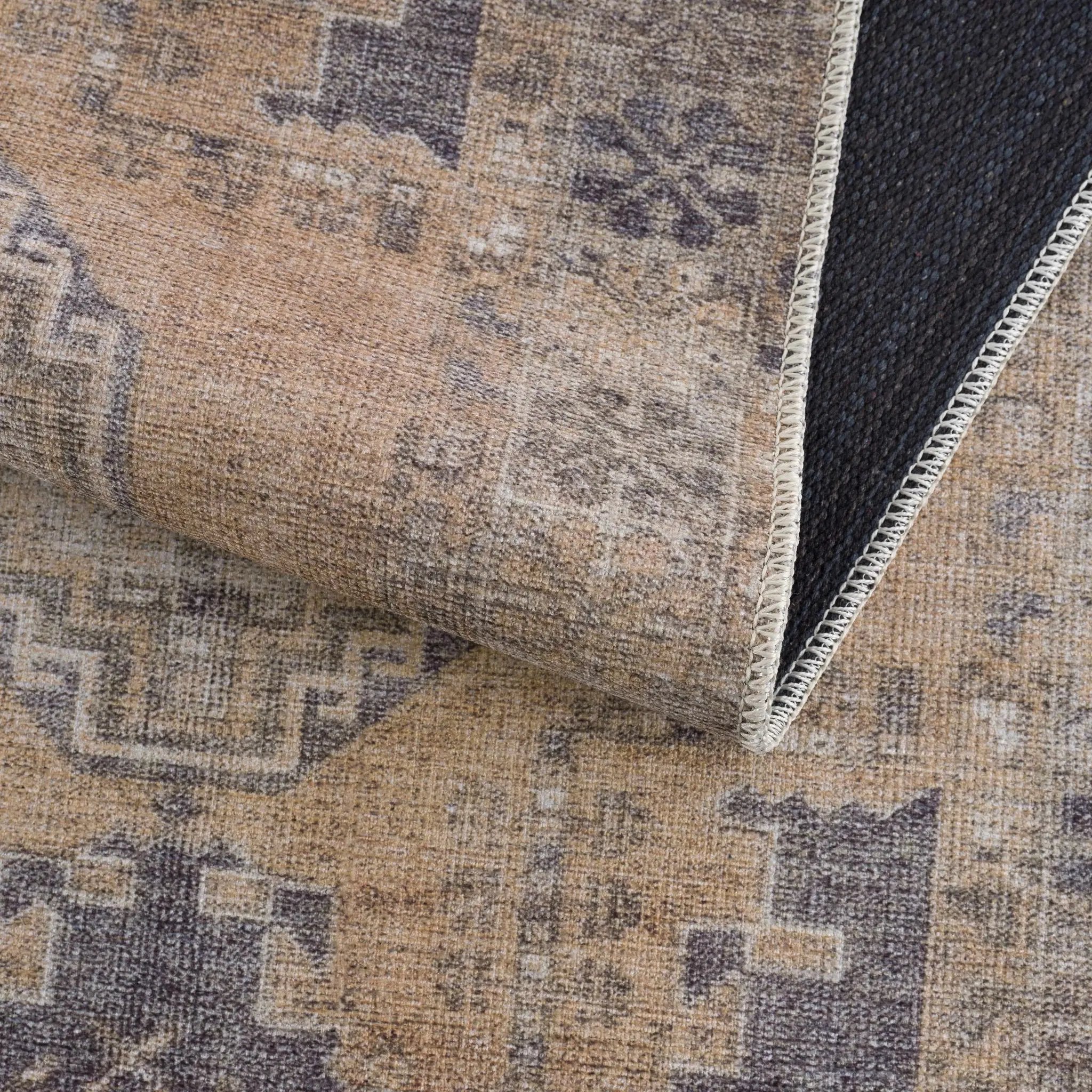 Carrabelle Peach Washable Area Rug - Clearance by Boutique Rugs