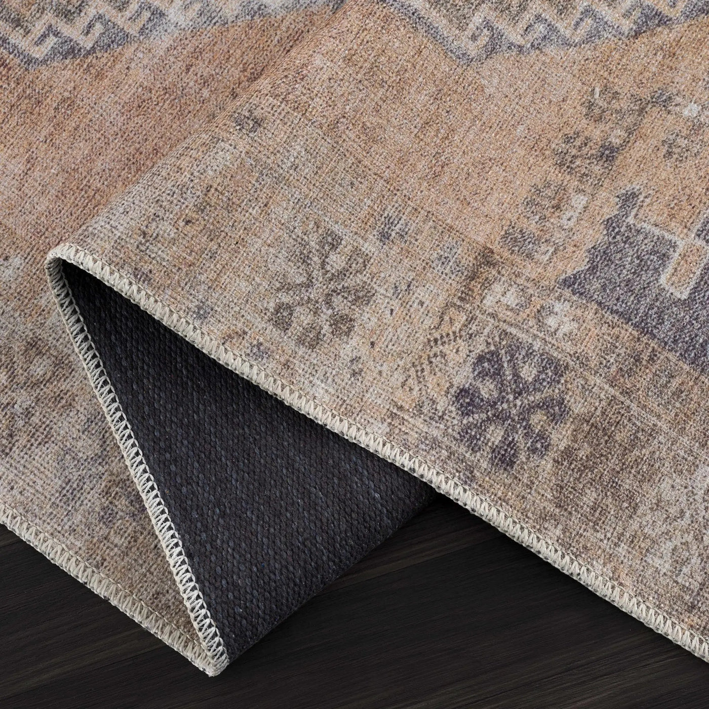 Carrabelle Peach Washable Area Rug - Clearance by Boutique Rugs