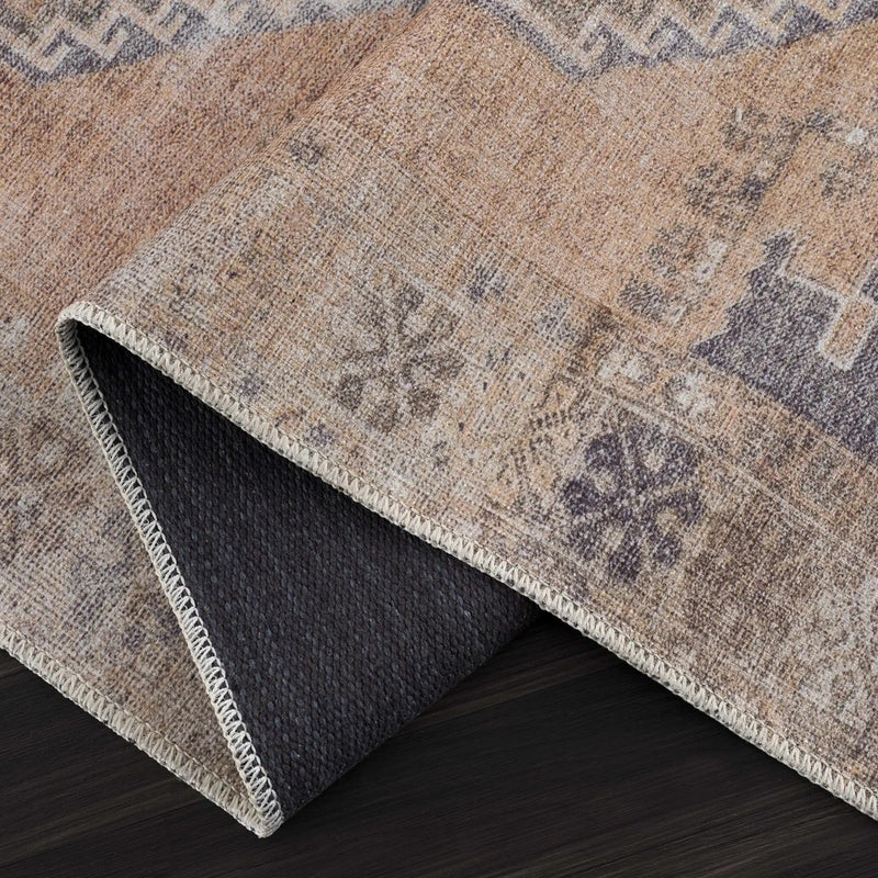 Carrabelle Peach Washable Area Rug - Clearance by Boutique Rugs