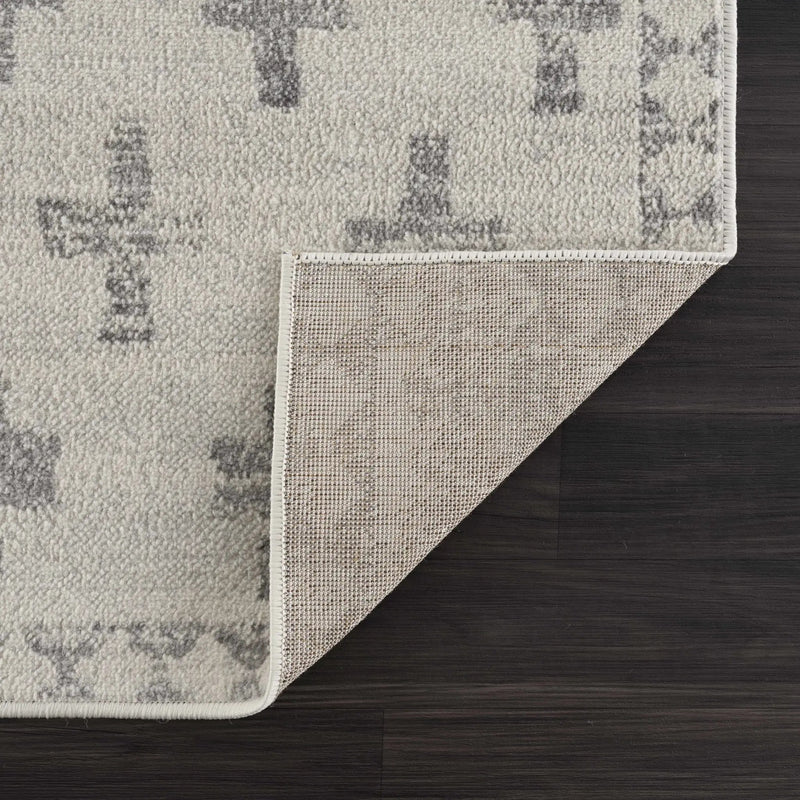 Tigris Swiss Cross Ivory&Gray Area Rug - Clearance by Boutique Rugs