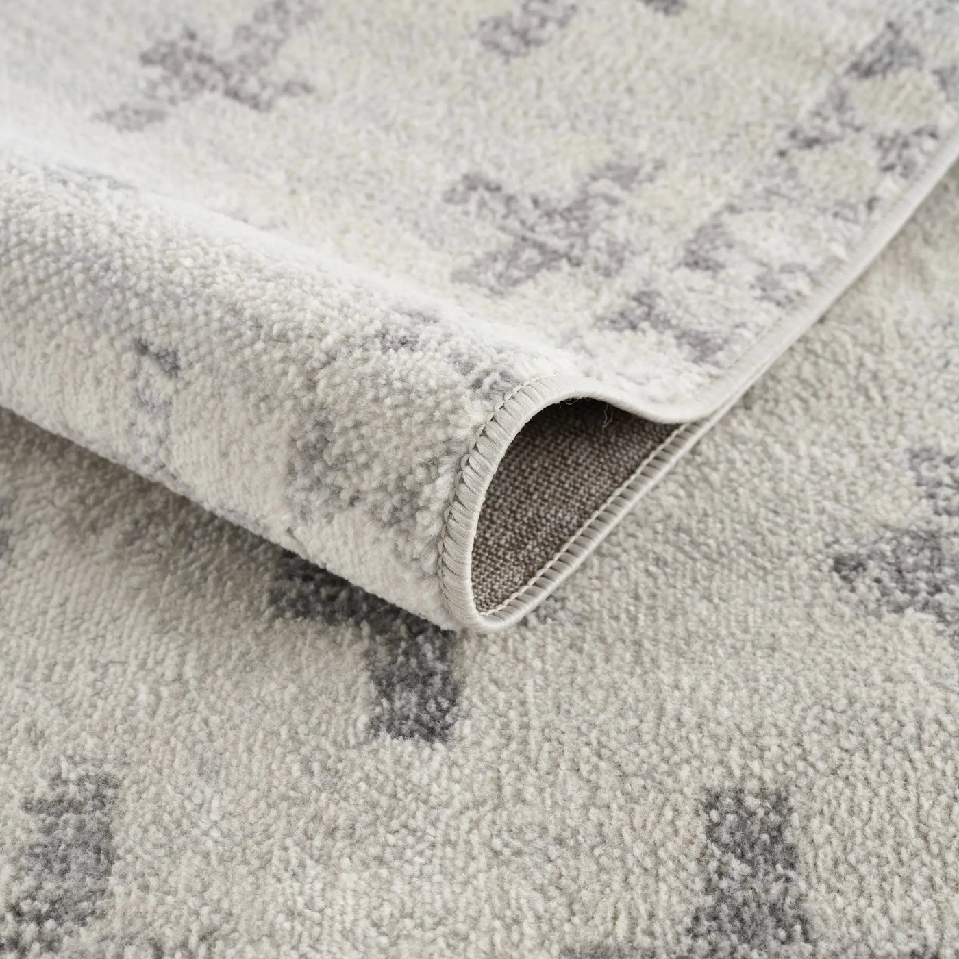 Tigris Swiss Cross Ivory&Gray Area Rug - Clearance by Boutique Rugs