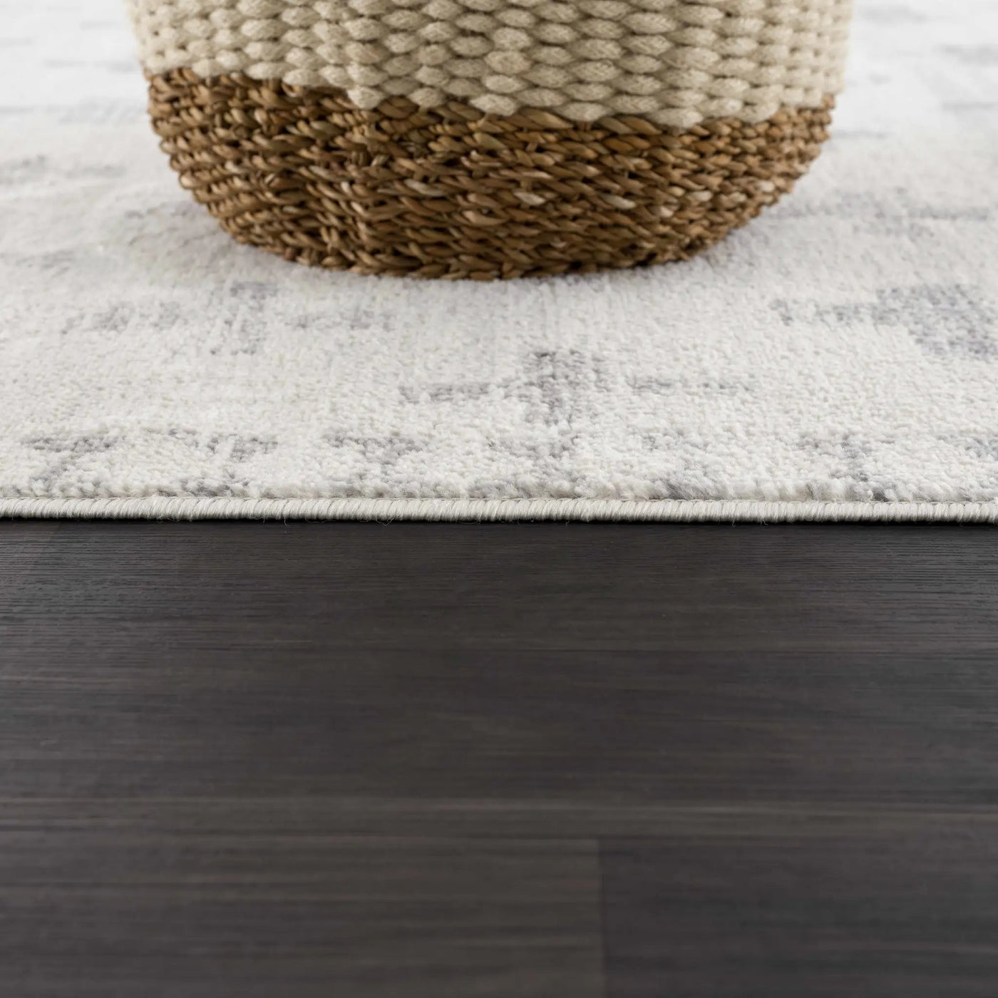 Tigris Swiss Cross Ivory&Gray Area Rug - Clearance by Boutique Rugs